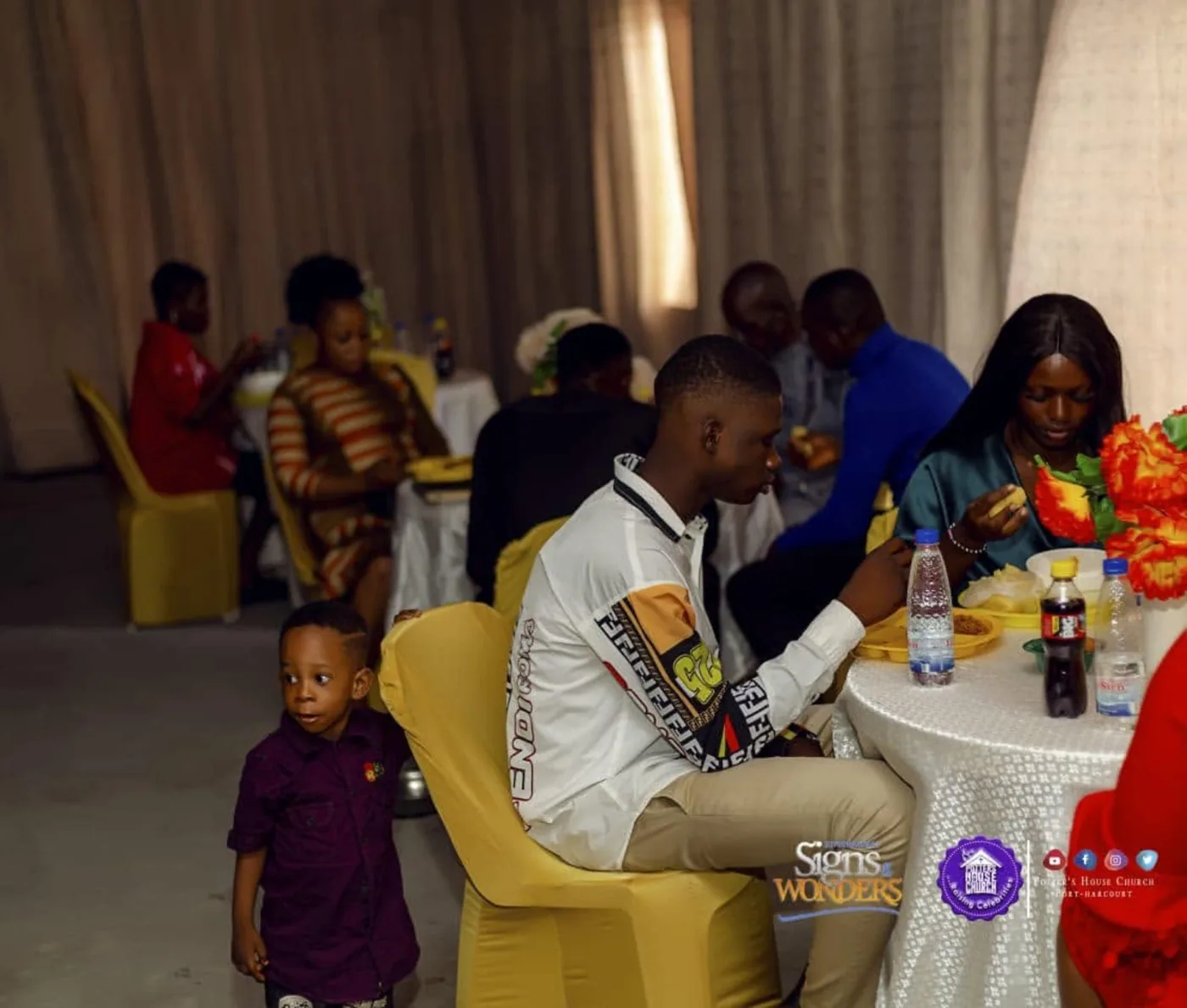 Guests dining during the Eat for Free outreach in Port Harcourt, Rivers State