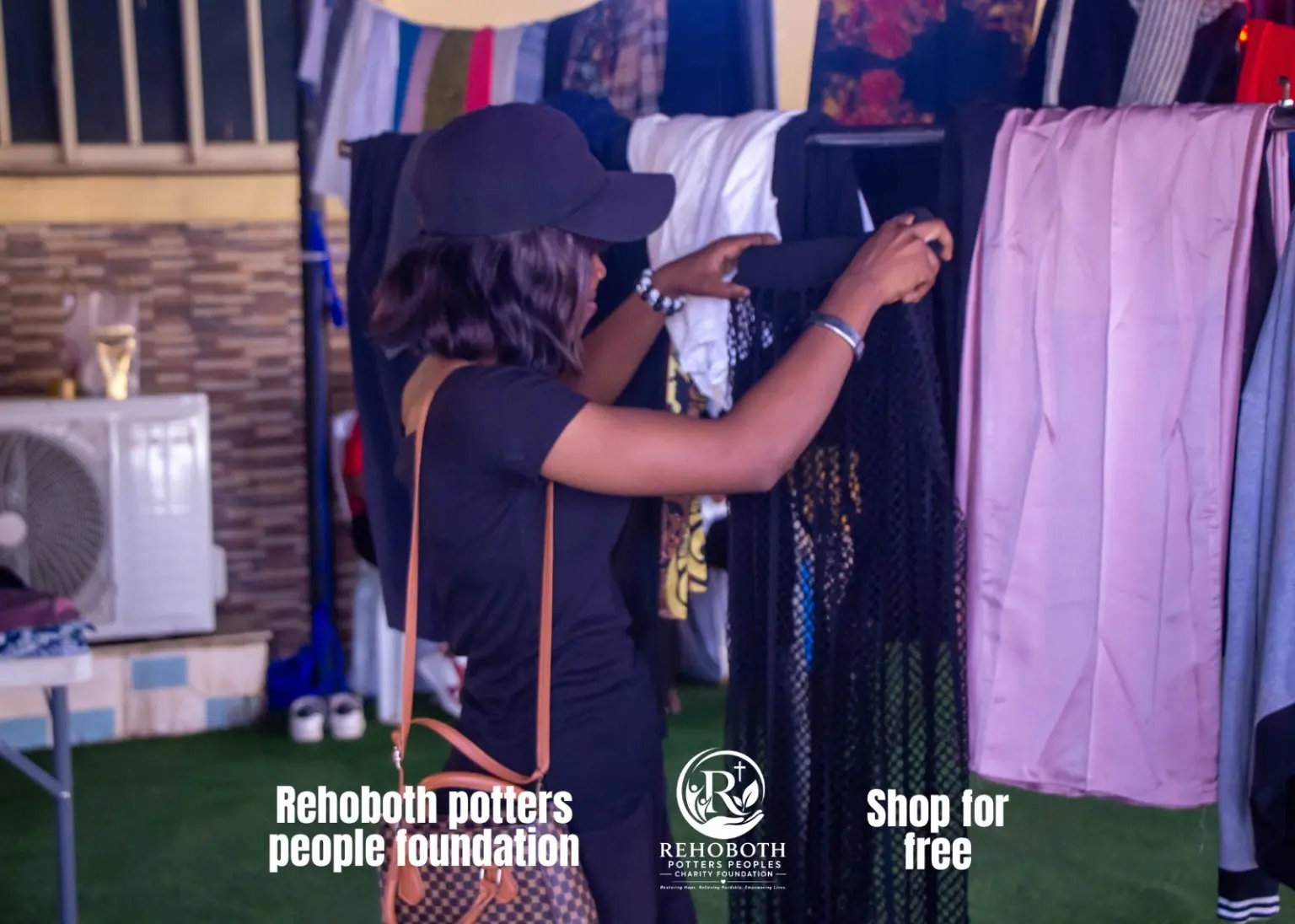 A participant receiving assistance during the outreach